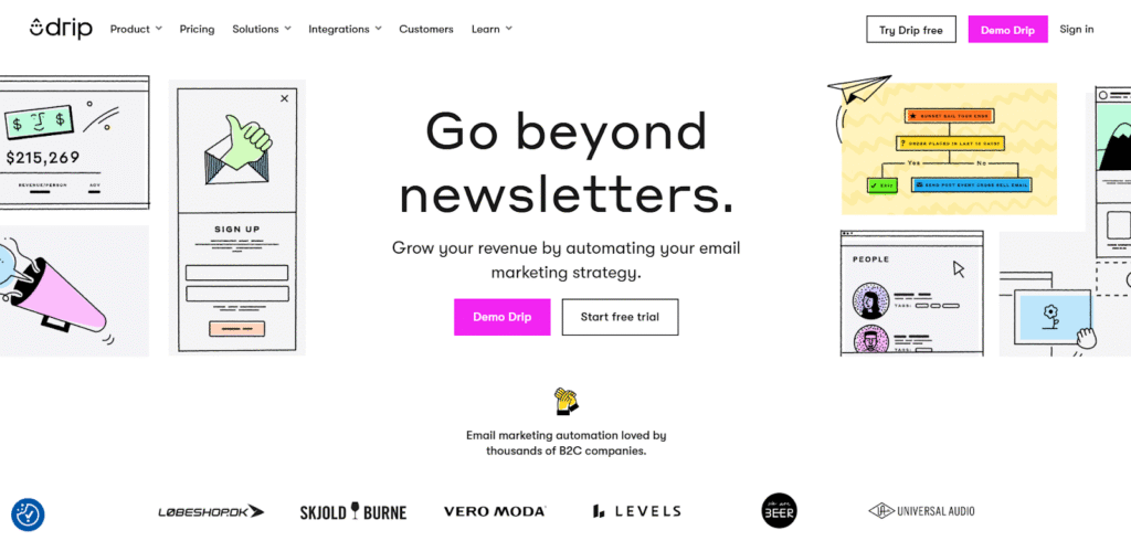 Dashboard screenshot of Klaviyo email marketing platform with campaign analytics