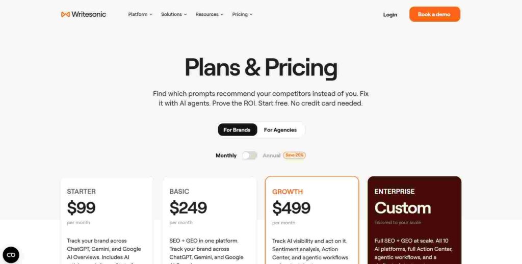 Writesonic AI content generator for bloggers 2026